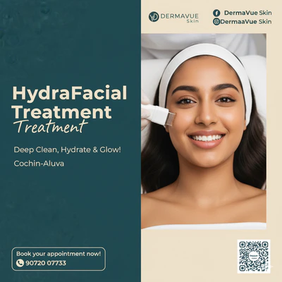 Dermatologist-supervised medical-grade HydraFacial Vortex-Fusion at DermaVue Kochi